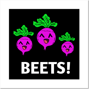 Beets - Kawaii Beets - Cute Veggies - Graphic Vector Clipart Posters and Art